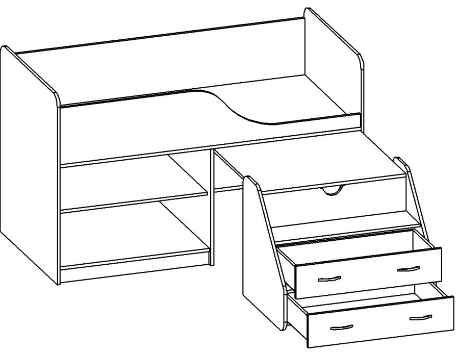 Кровать чердак кузя 3