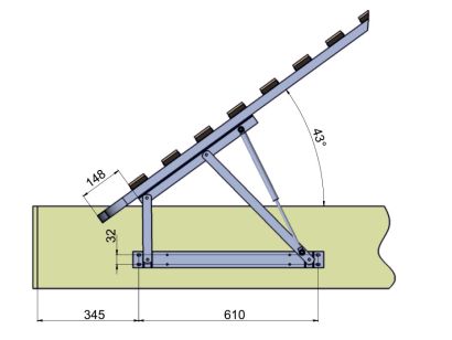 Основание кроватное гибкое с механизмом подъема Комфорт 1.3МП (брус 60x24 мм)