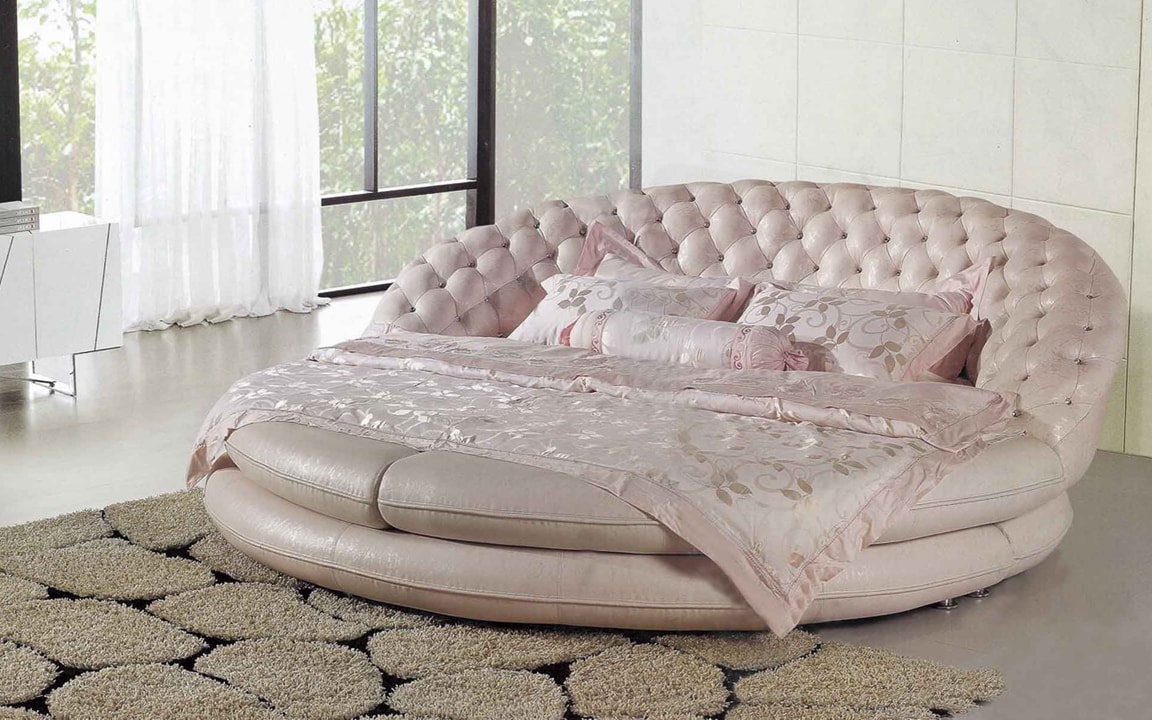 Круглые кровати – смелое решение для интерьера современной спальни